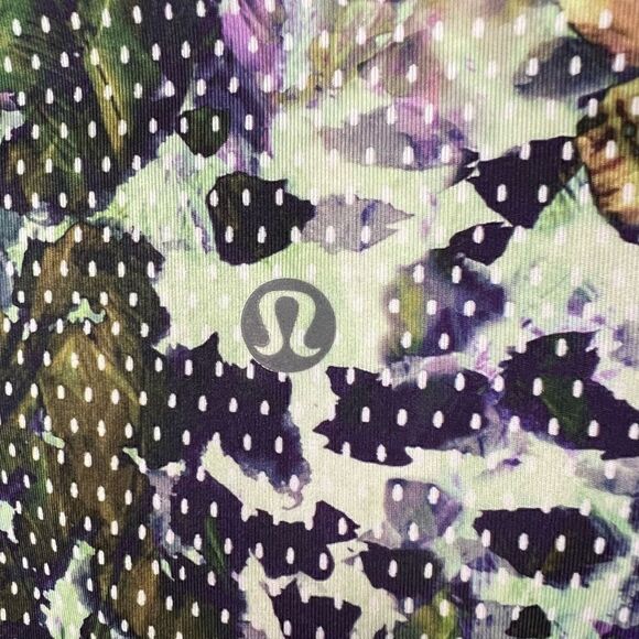 Lululemon High Rise Wunder Under Crop II Roll Down Floral Iris Print size 4 - Picture 9 of 12